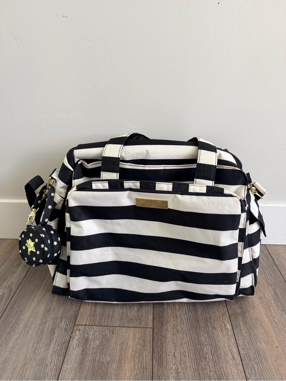 Ju-Ju-Be classic Black and White Striped Baby Bag